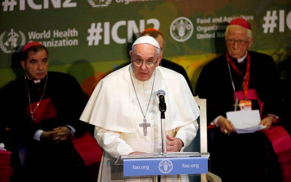 El Papa habla sobre el neomaltusianismo frente a la FAO.