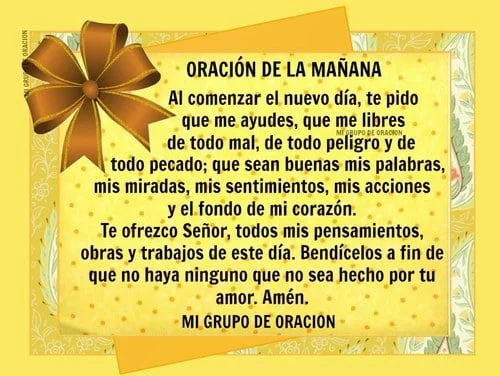 oraciones de la manana