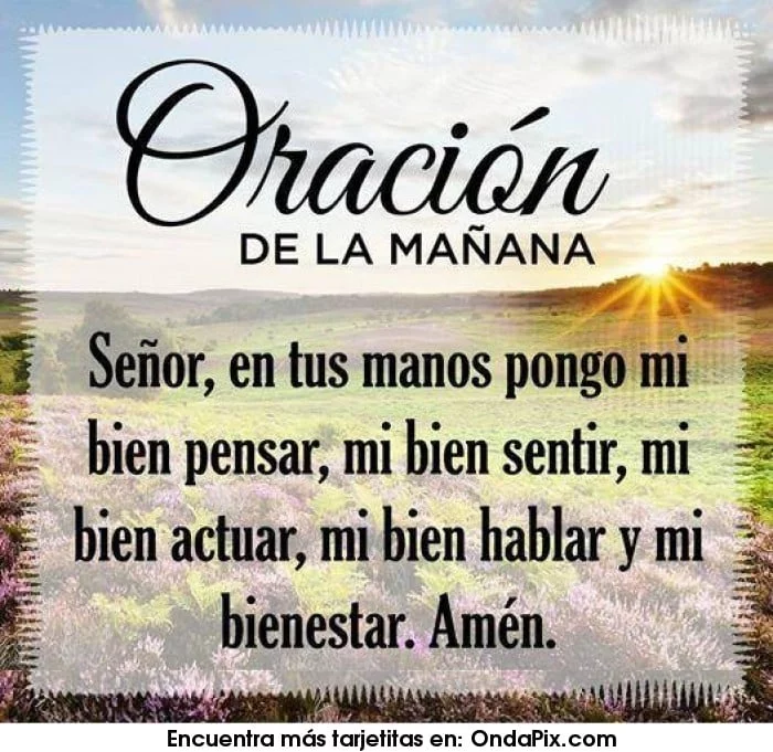 oraciones para la mañana